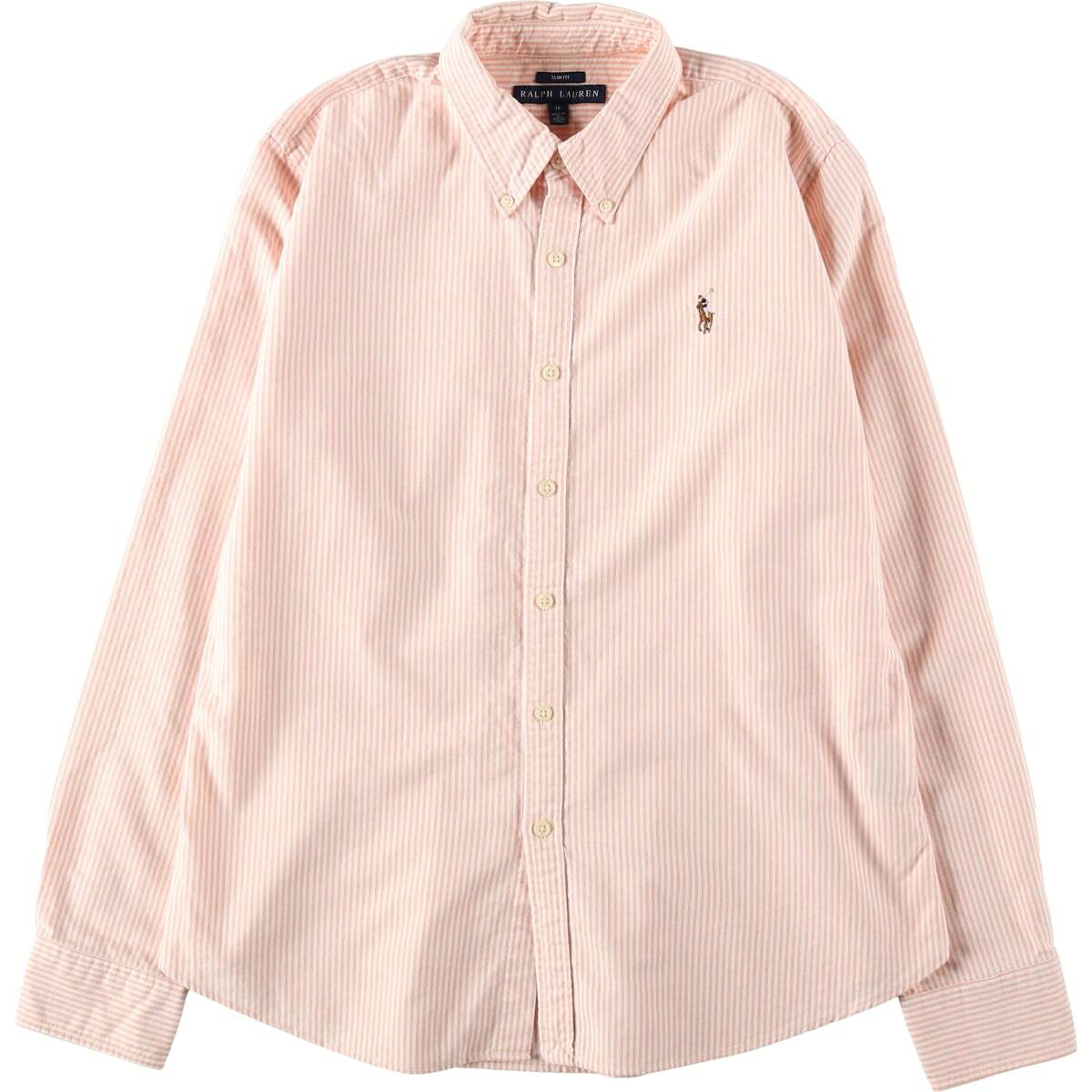 Ralph Lauren/ラルフローレン SLIM FIT スリムフィット 長袖 ボタンダウンストライプシャツ