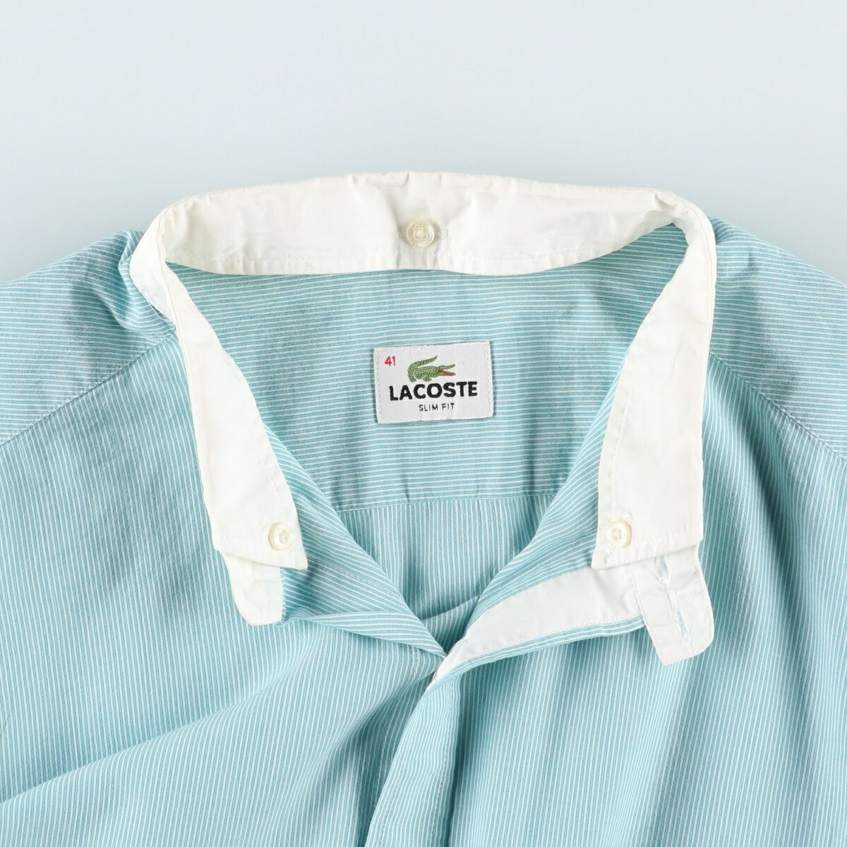 LACOSTE/ラコステ 長袖 コットンストライプシャツ