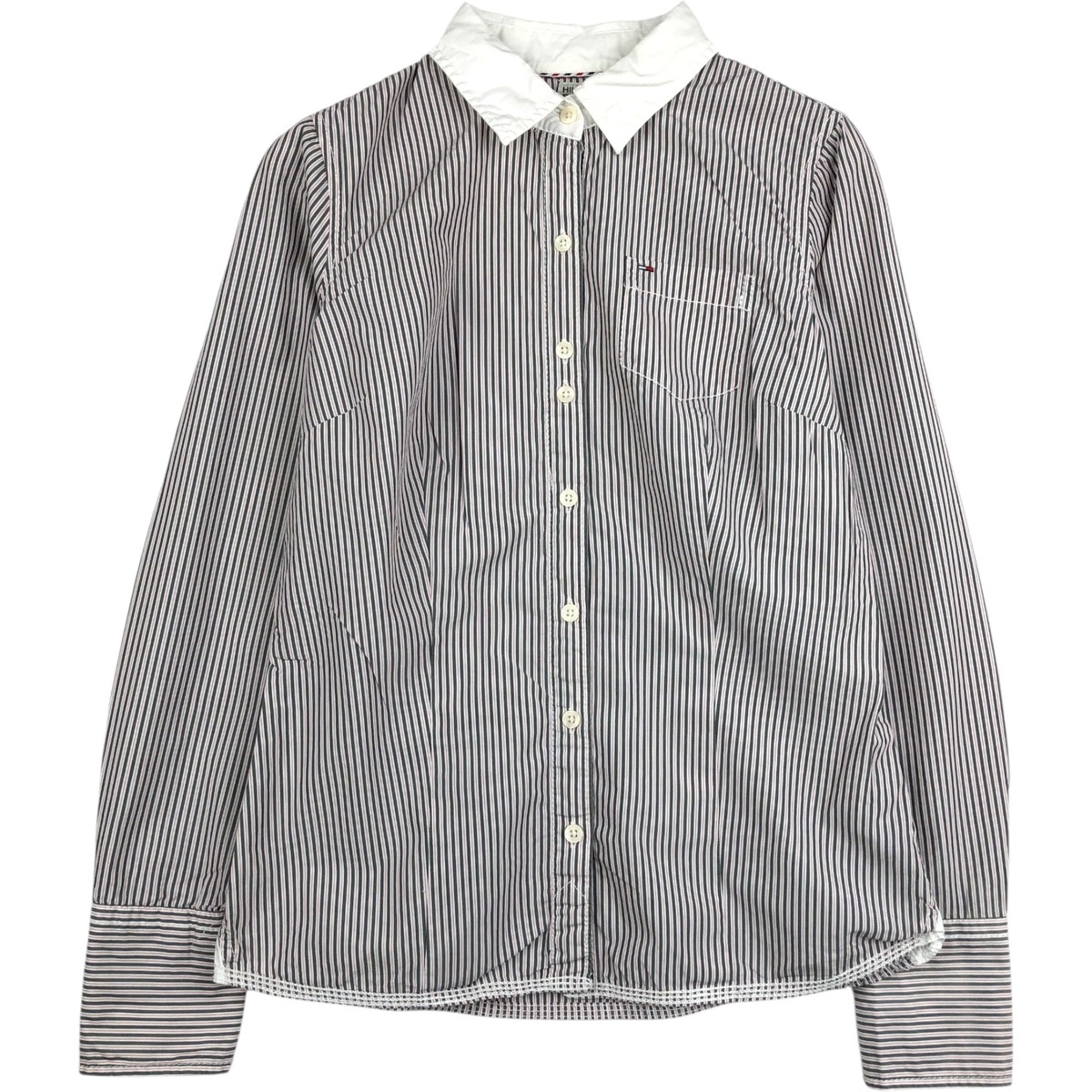 TOMMY HILFIGER/トミーヒルフィガー HILFIGER DENIM 長袖 コットンストライプシャツ