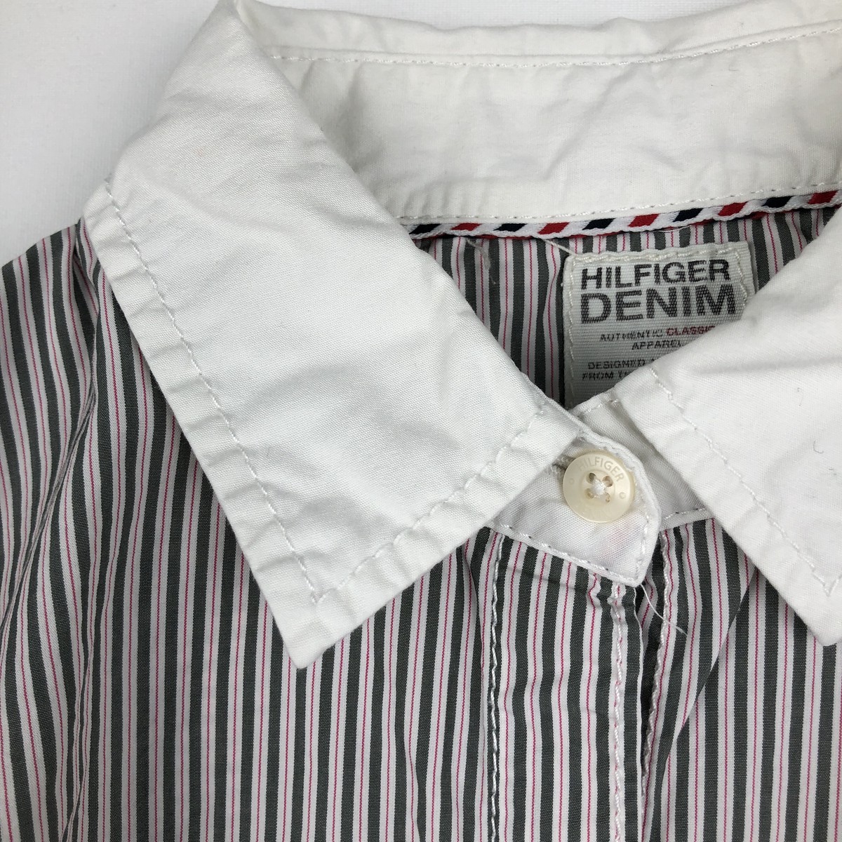 TOMMY HILFIGER/トミーヒルフィガー HILFIGER DENIM 長袖 コットンストライプシャツ