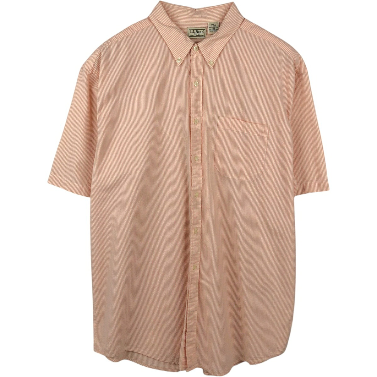 L.L.Bean/エルエルビーン 半袖 ボタンダウン ストライプシャツ