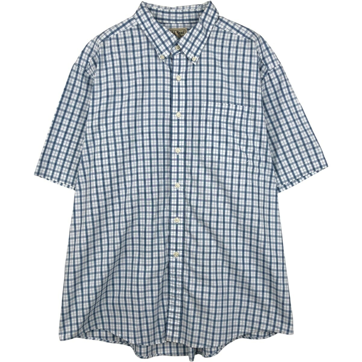 L.L.Bean/エルエルビーン 半袖 ボタンダウン チェックシャツ