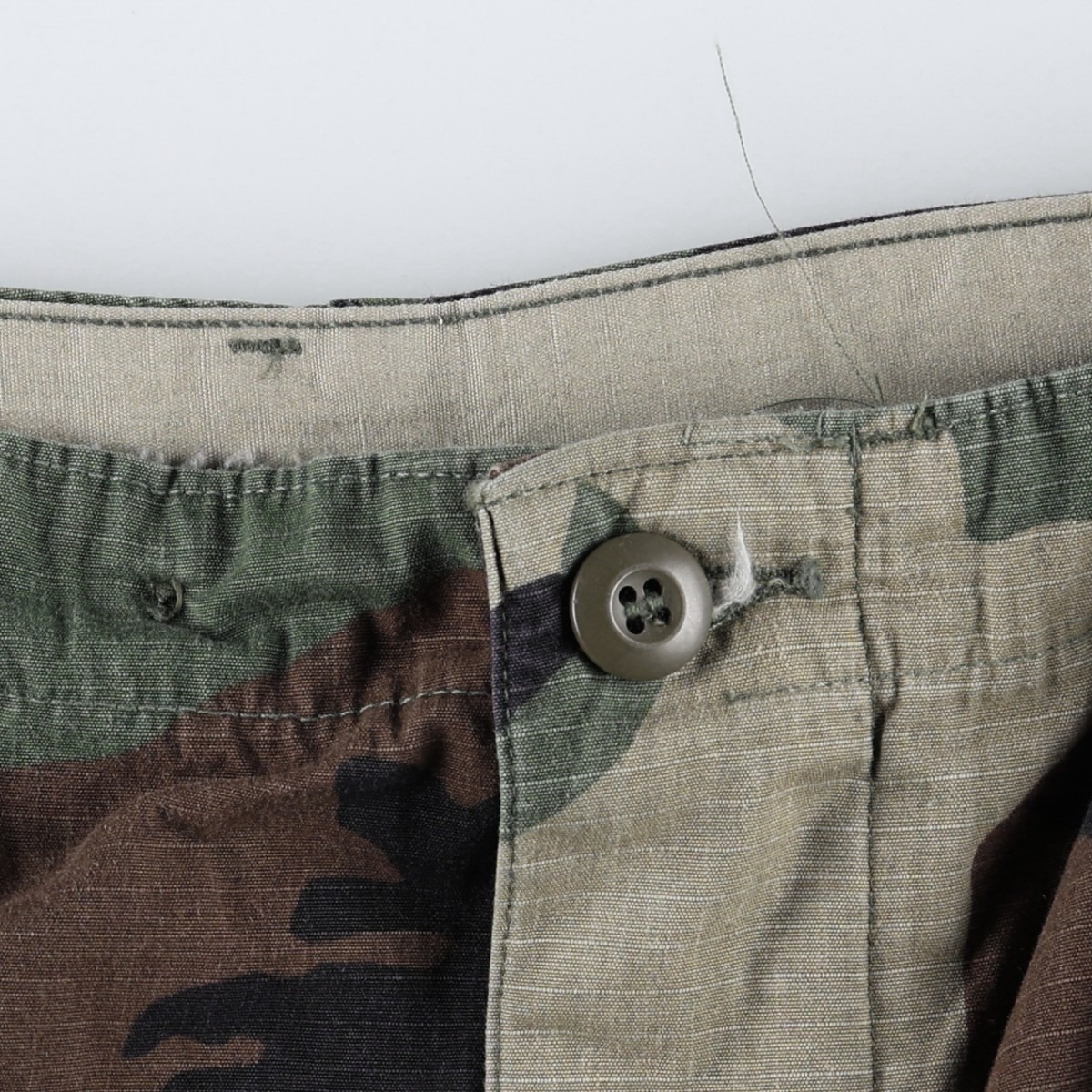 古着 90年代 米軍実品 迷彩柄 ウッドランドカモ リップストップ ミリタリー カーゴパンツ コンバットパンツ USA製 MEDIUM-LONG メンズw34相当 ヴィンテージ /eaa664071 【中古】 【260803】