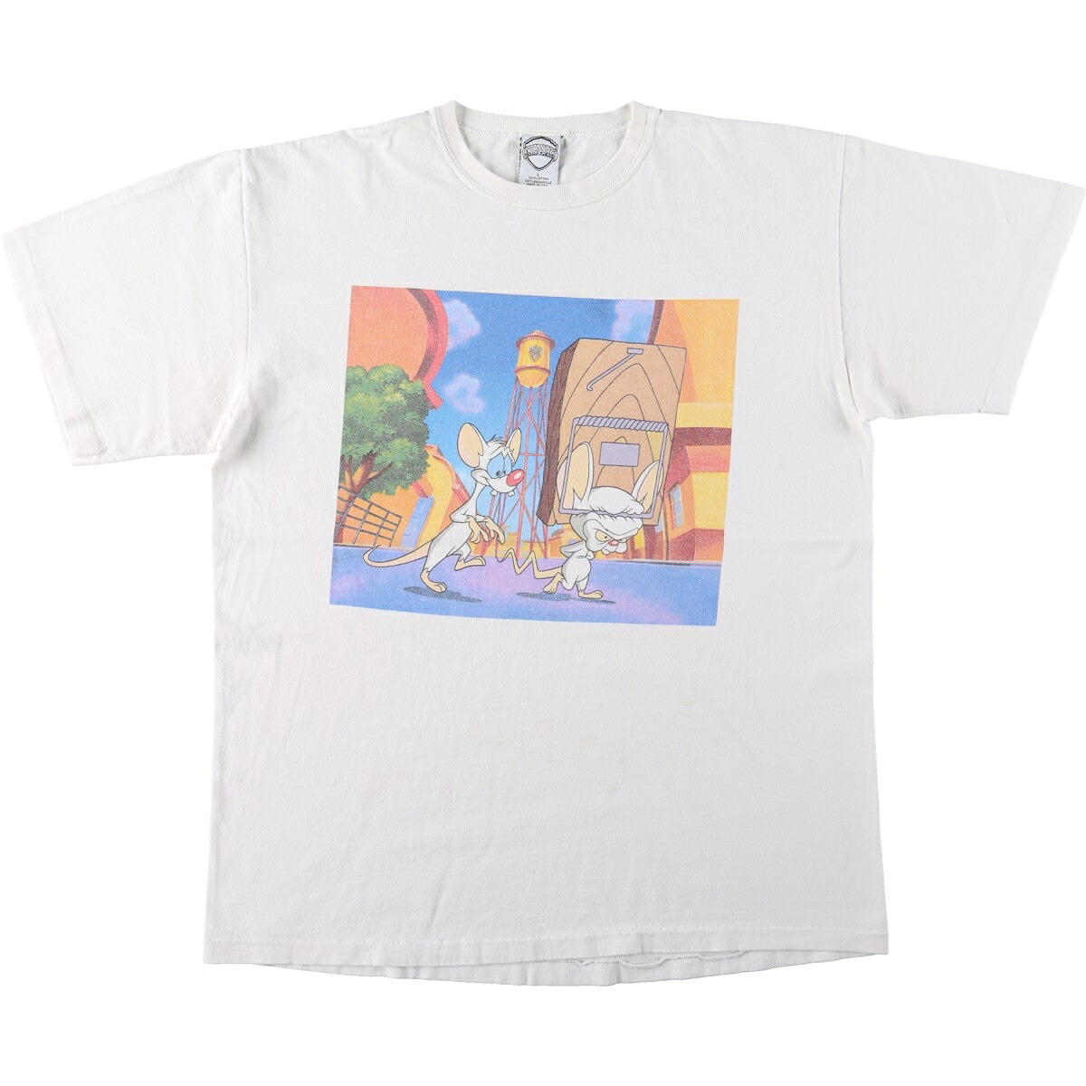 ANIMANIACS/アニマニアックス Pinky and the Brain ピンキー＆ブレイン キャラクタープリントTシャツ