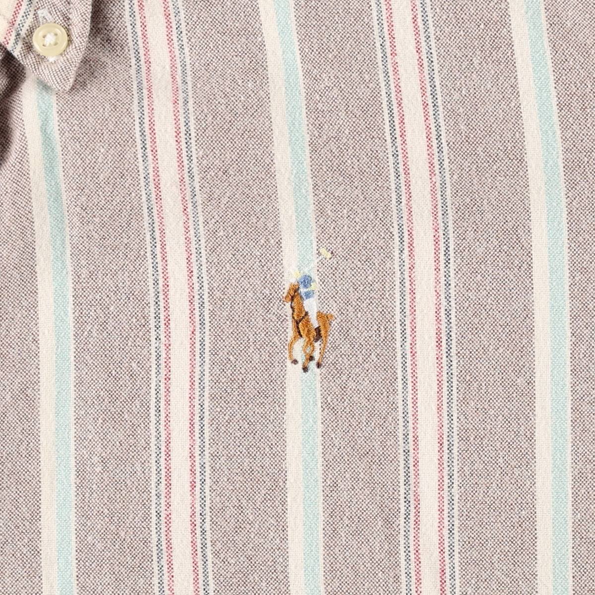 Ralph Lauren/ラルフローレン SLIM FIT スリムフィット 長袖 ボタンダウンストライプシャツ