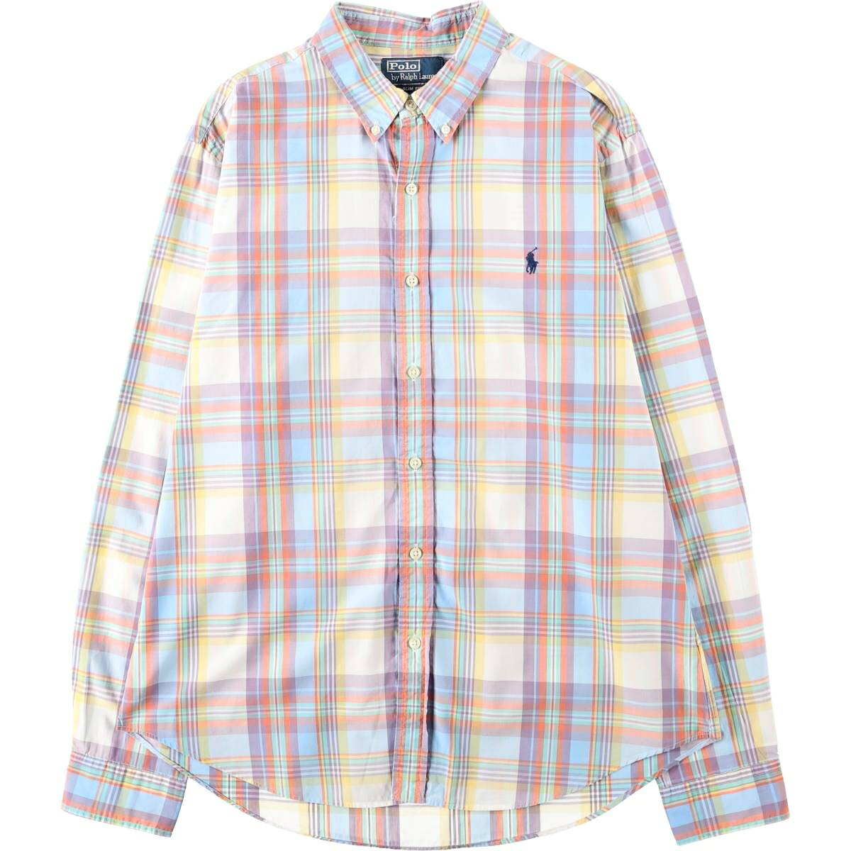 Ralph Lauren/ラルフローレン POLO by Ralph Lauren SLIM FIT 長袖 ボタンダウンチェックシャツ
