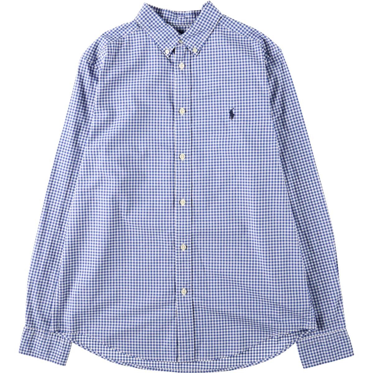 Ralph Lauren/ラルフローレン NATURAL STRETCH 長袖 ボタンダウンチェックシャツ