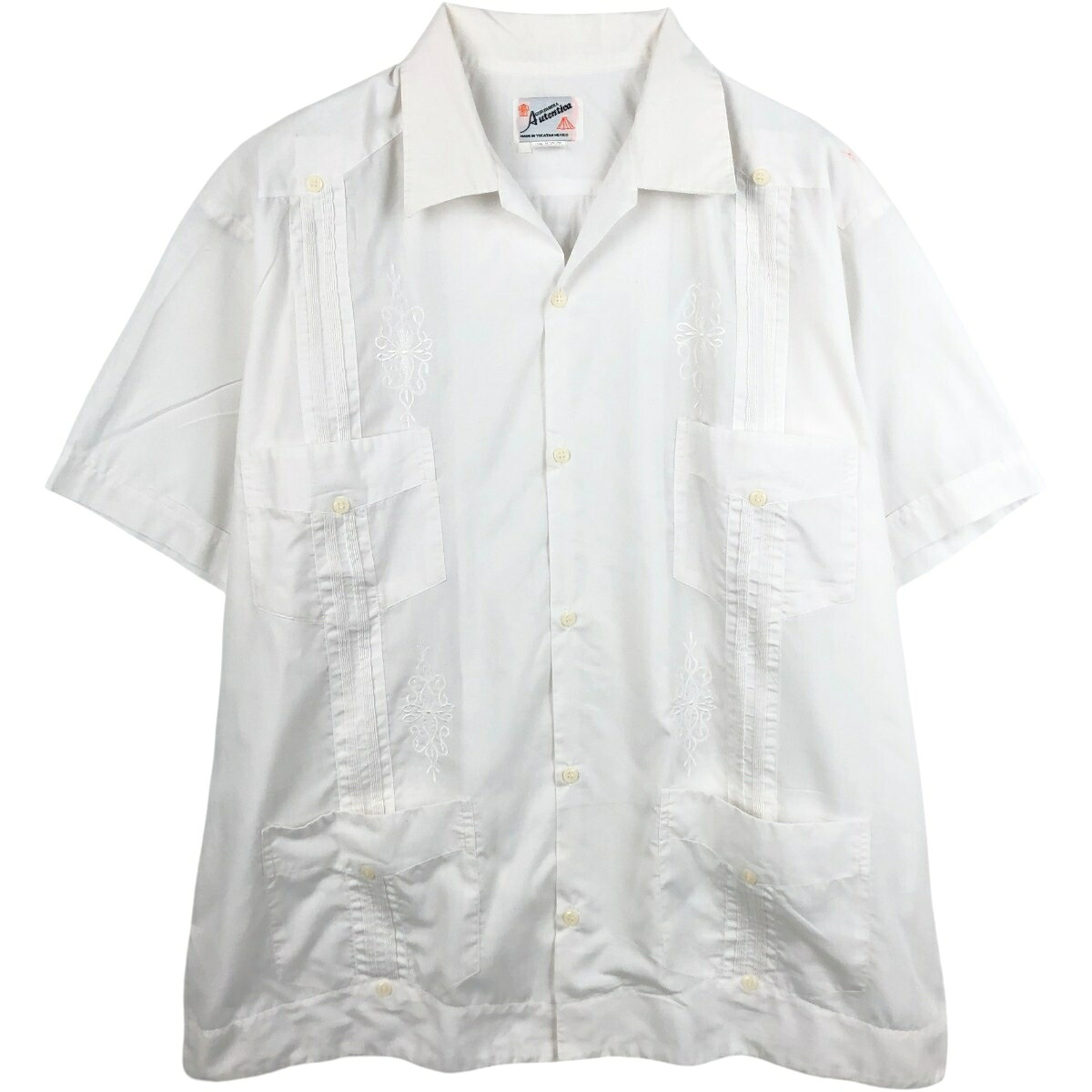 Authentica 半袖 オープンカラー メキシカンシャツ キューバシャツ