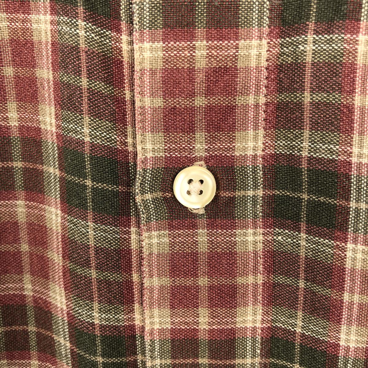 古着 90年代 ギャップ GAP オールドギャップ チェック柄 長袖 ラミー×レーヨン ボタンダウンシャツ メンズM相当 ヴィンテージ /eaa665397 【中古】 【260816】 【GR-NV】