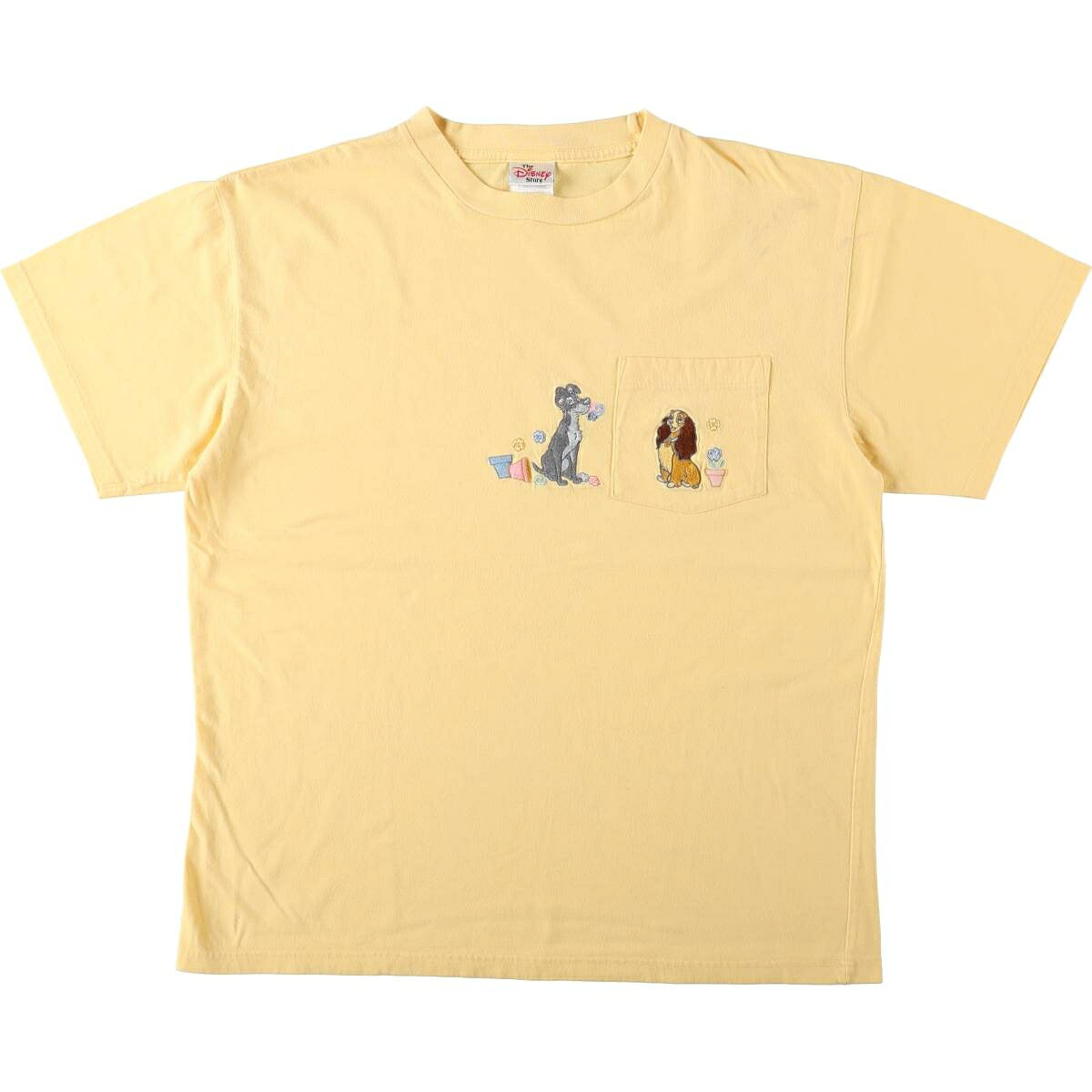 DISNEY/ディズニー Lady AND THE TRAMP わんわん物語 キャラクター刺繍Tシャツ