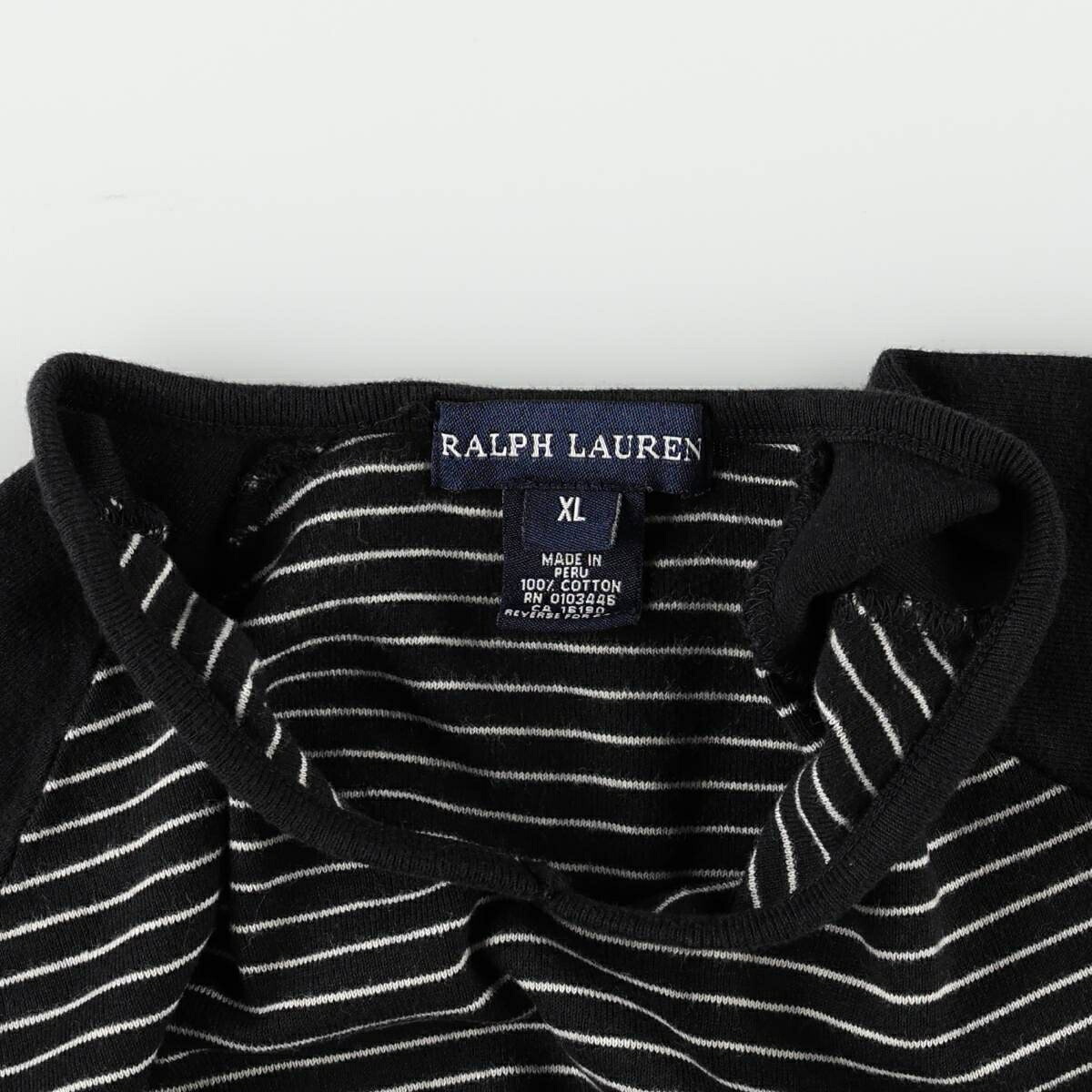 Ralph Lauren/ラルフローレン Vネック ロングTシャツ ロンT