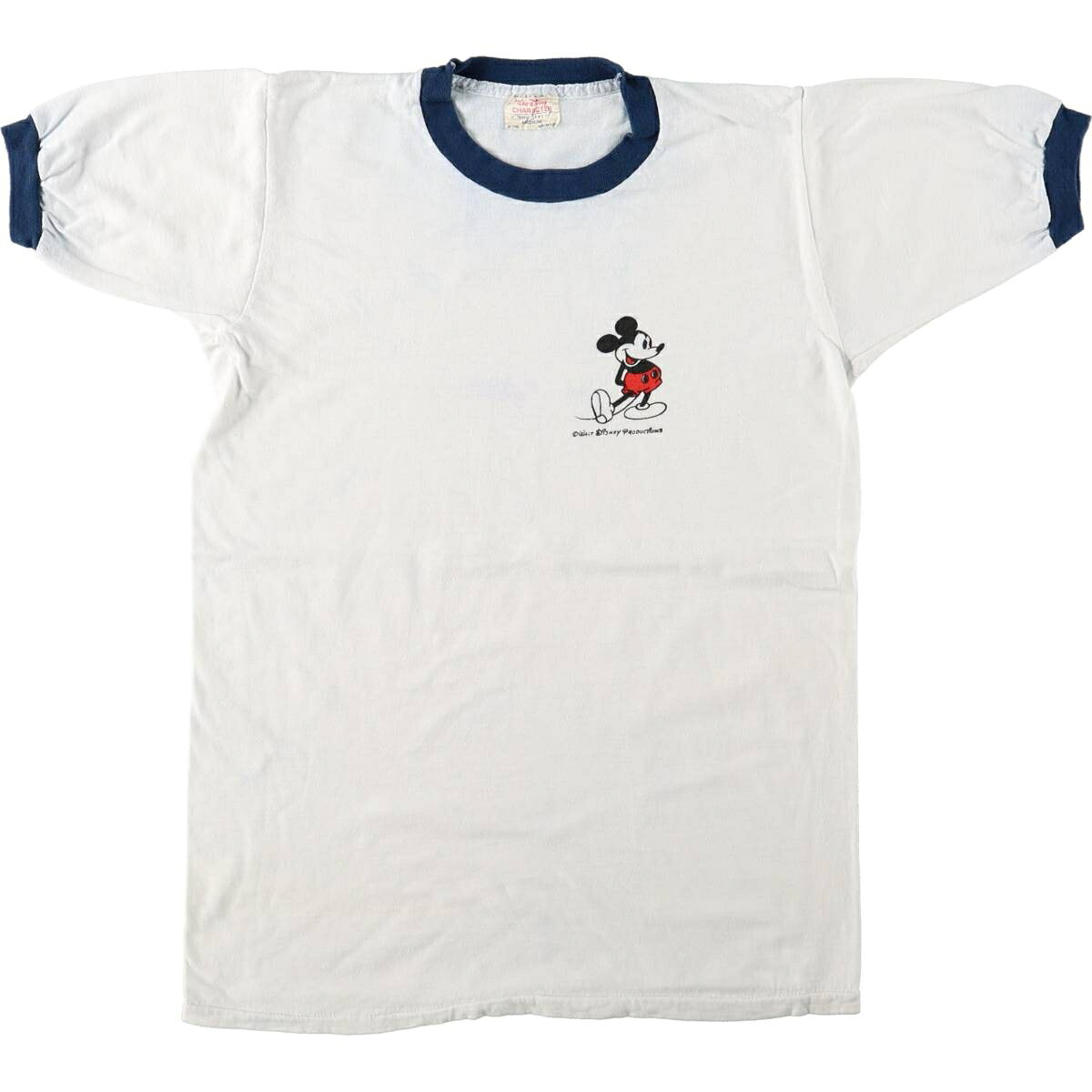Disney/ディズニー MICKEY MOUSE ミッキーマウス リンガーT キャラクタープリントTシャツ