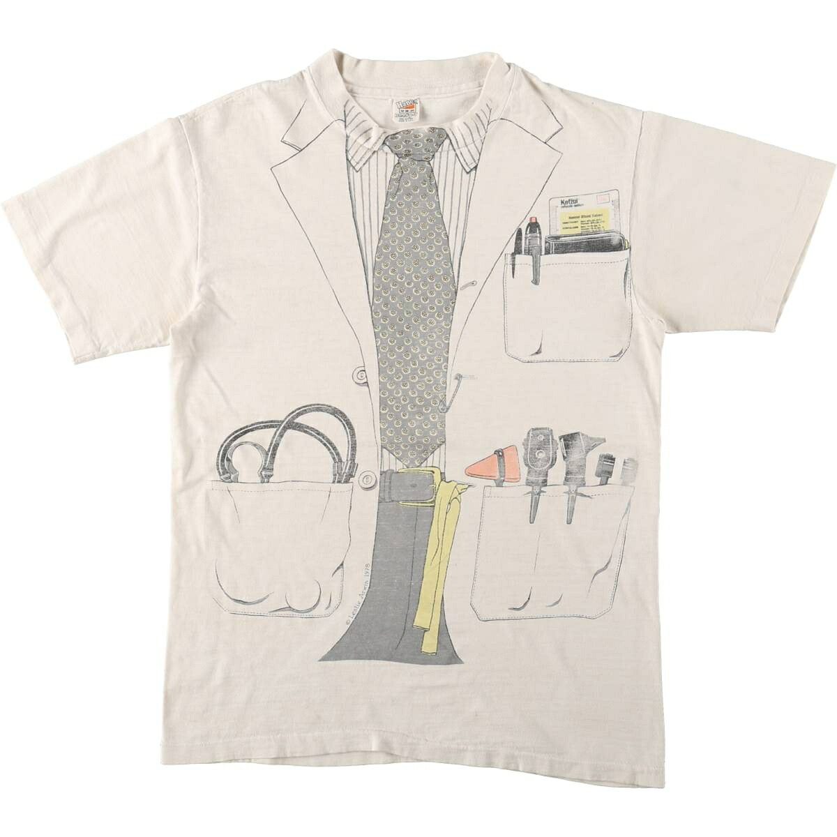 Hanes/ヘインズ 三角タグ BEEFY-T だまし絵Tシャツ