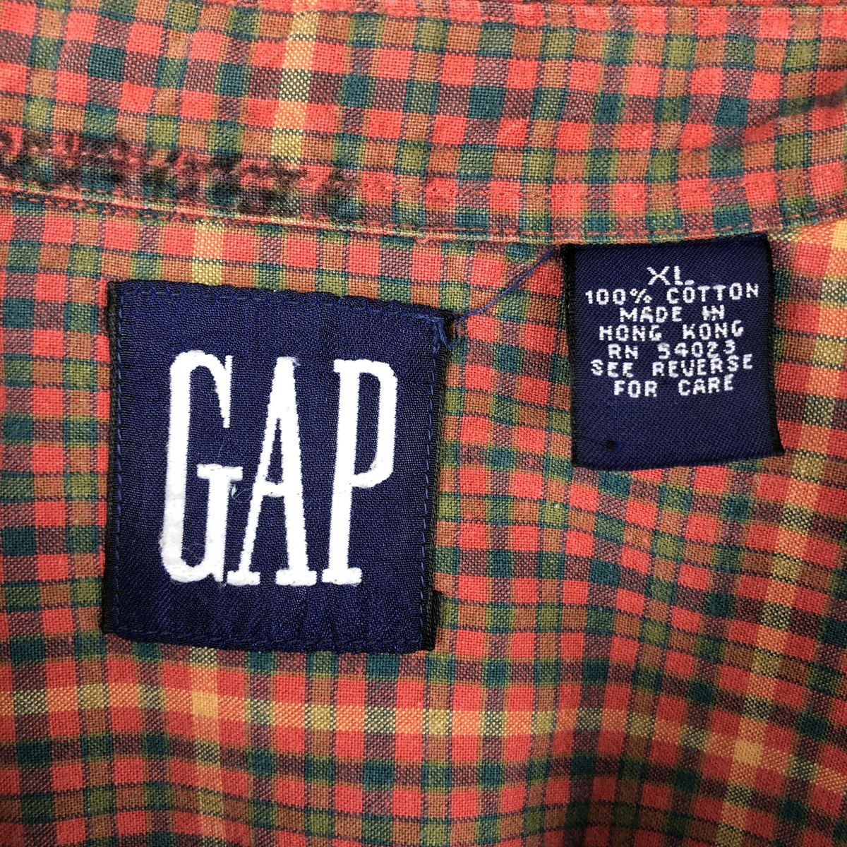 GAP/ギャップ オールドギャップ  長袖 ボタンダウンチェックシャツ