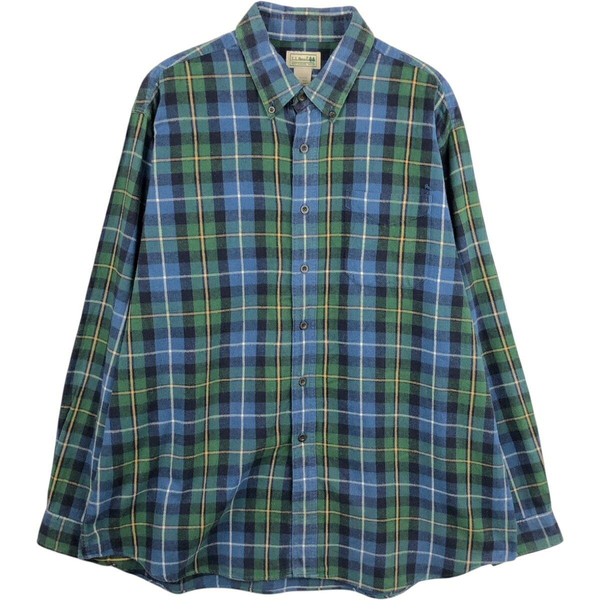L.L.Bean/エルエルビーン 長袖 ボタンダウン フランネルチェックシャツ