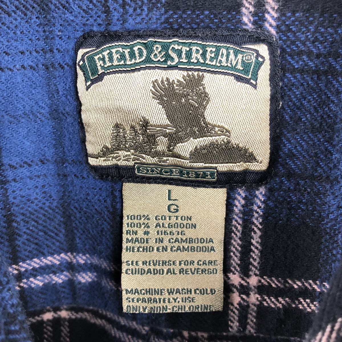 古着 フィールドアンドストリーム FIELD&STREAM 長袖 ヘビーネルチェックシャツ メンズL相当 /eaa666105 【中古】 【260822】
