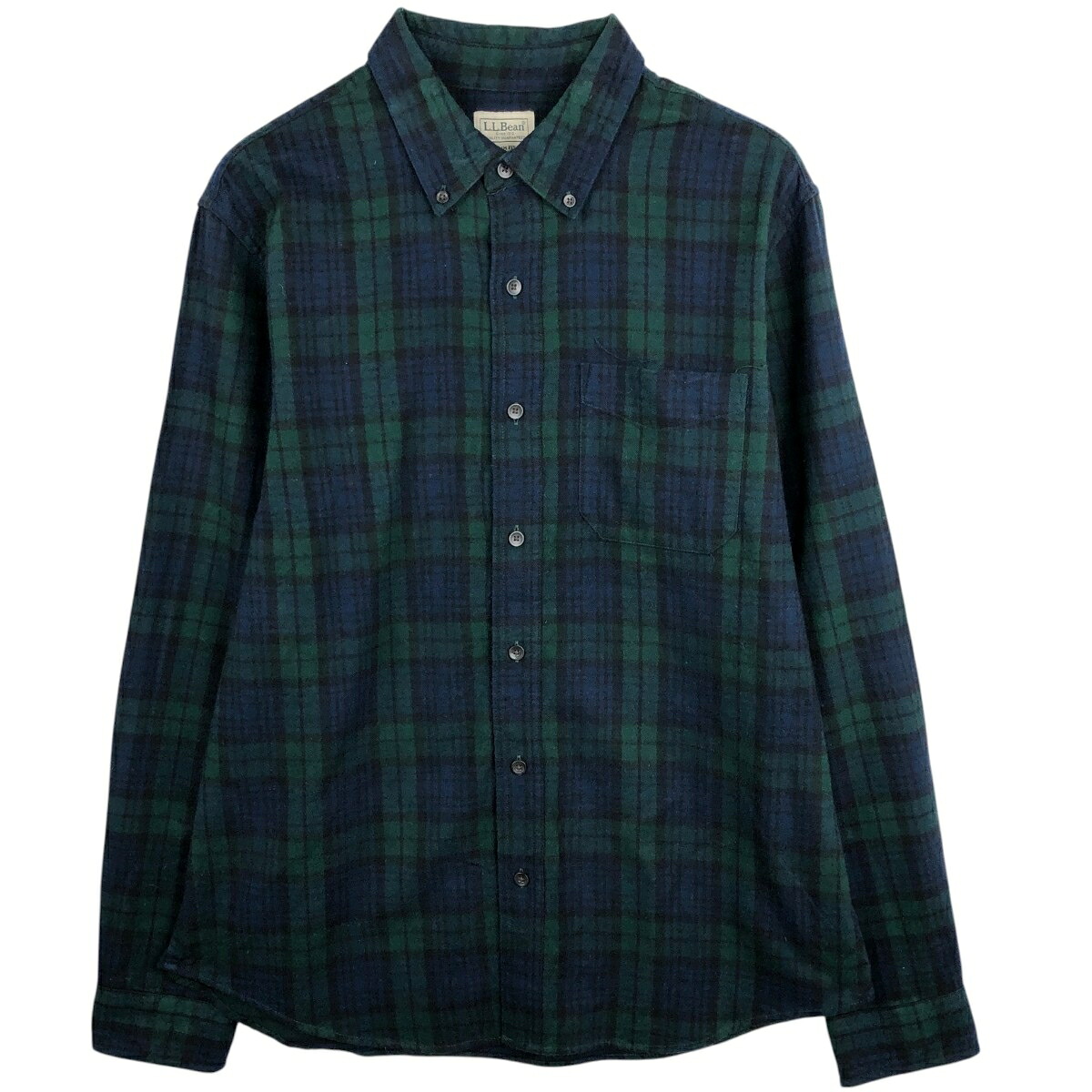 L.L.Bean/エルエルビーン 長袖 ボタンダウン フランネルチェックシャツ