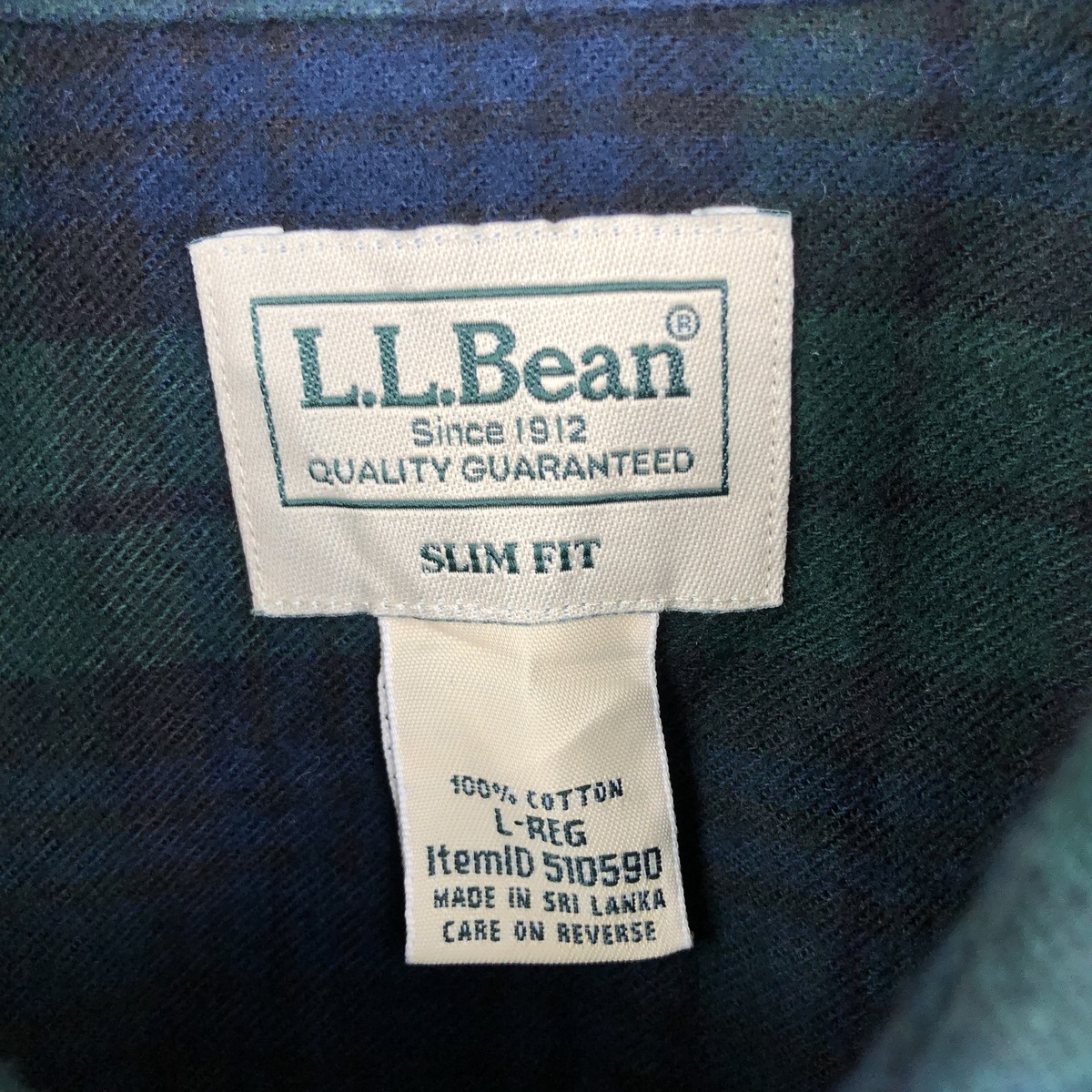 L.L.Bean/エルエルビーン 長袖 ボタンダウン フランネルチェックシャツ