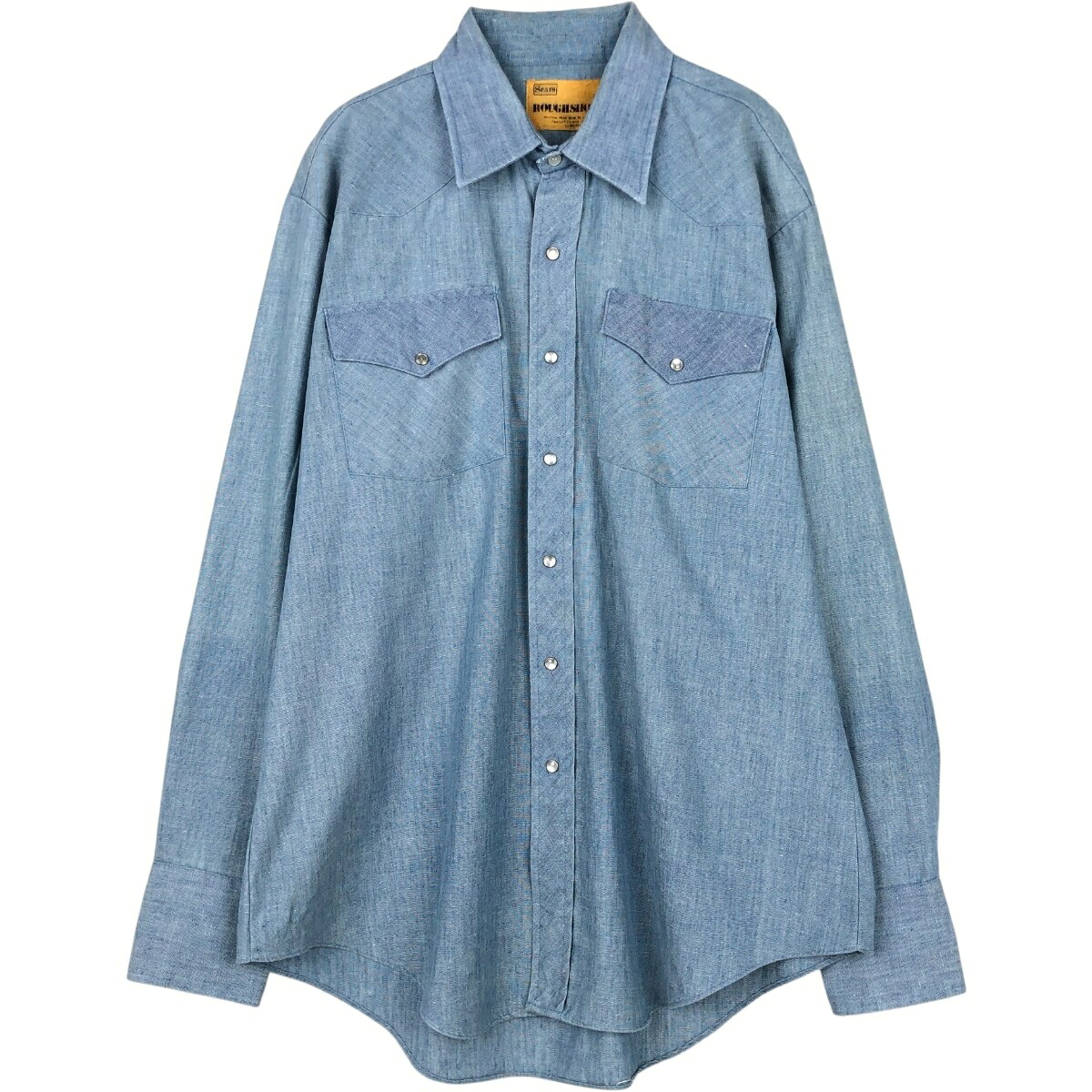 Sears/シアーズ ROUGHSHOD 長袖 シャンブレーシャツ