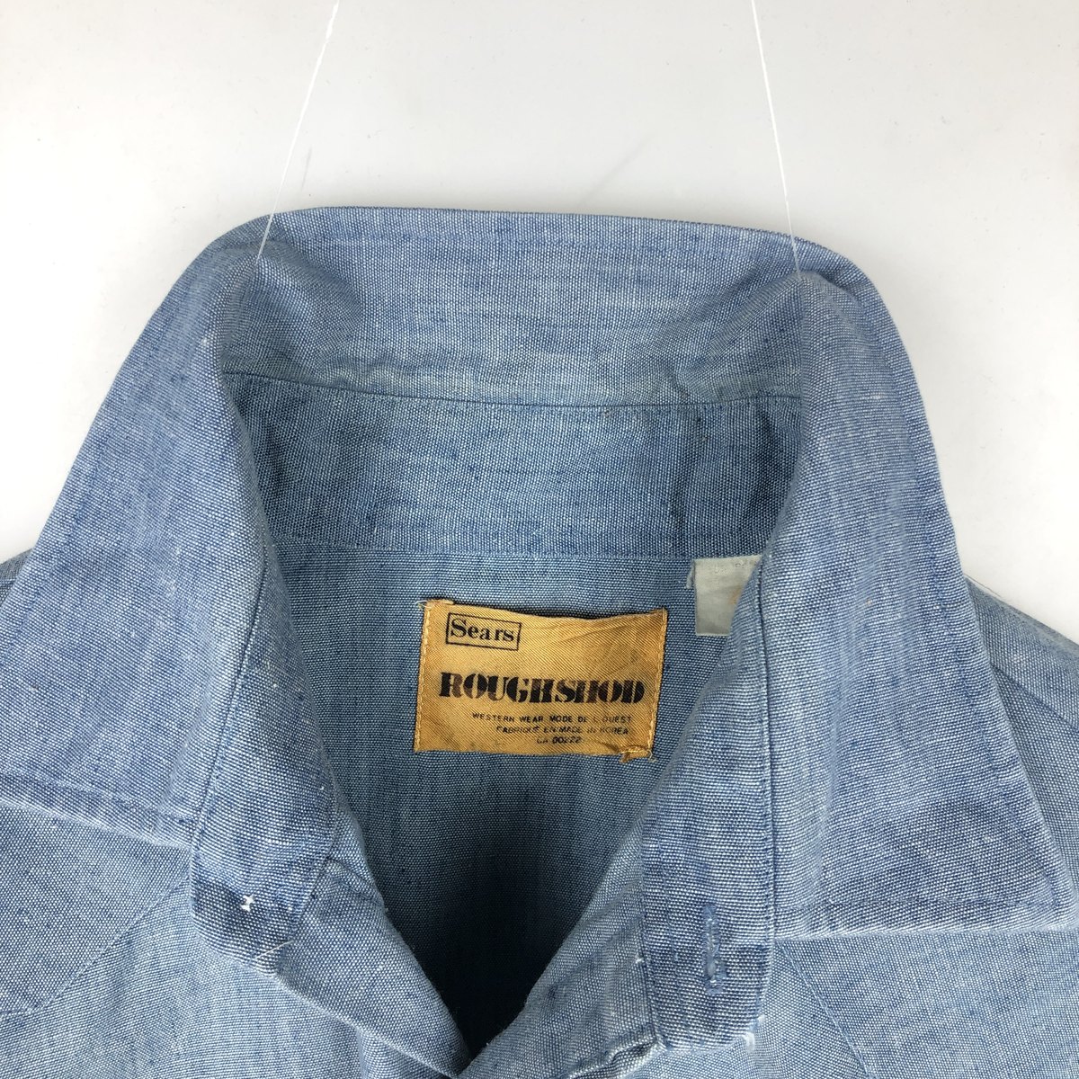 Sears/シアーズ ROUGHSHOD 長袖 シャンブレーシャツ