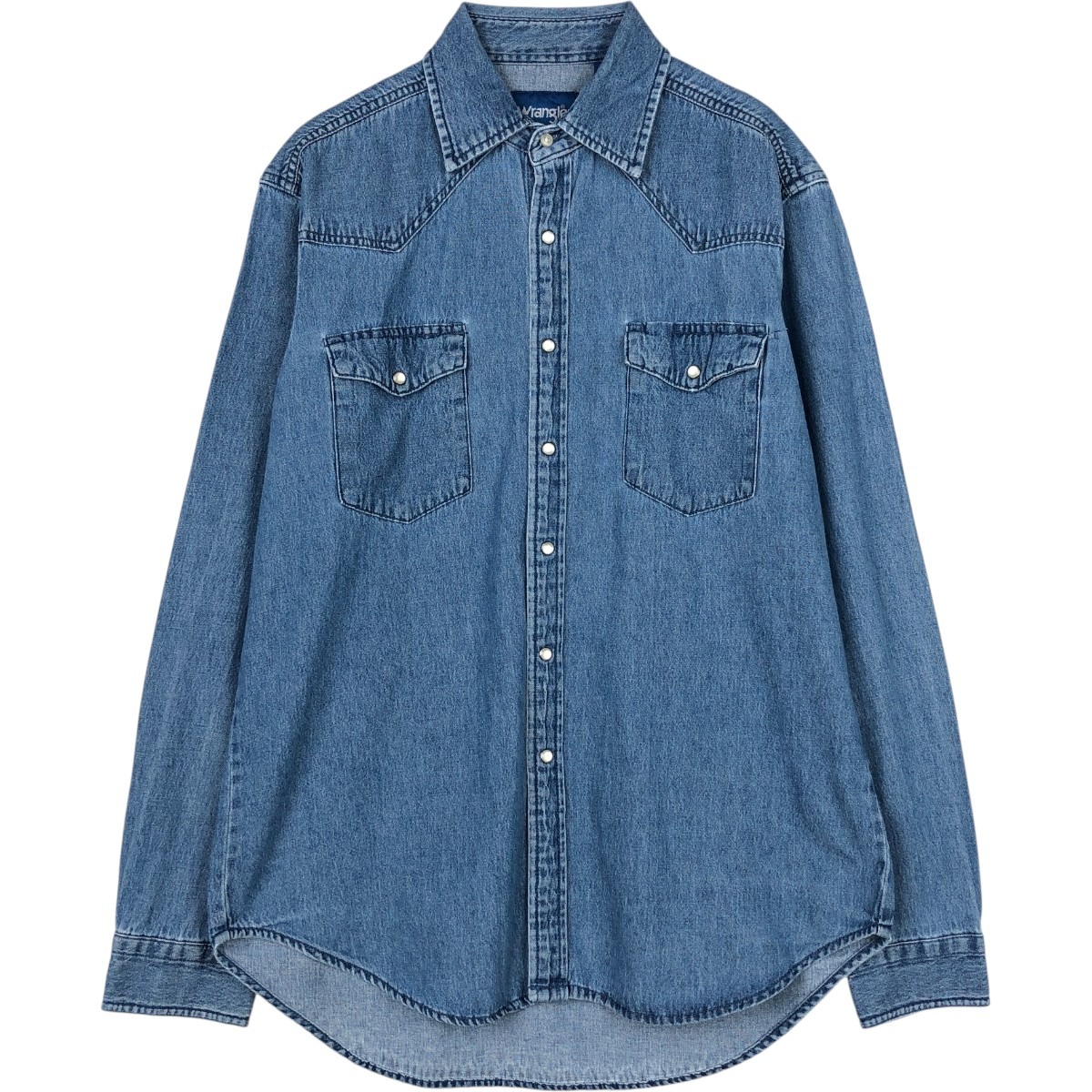 Wrangler/ラングラー 長袖 デニムウエスタンシャツ