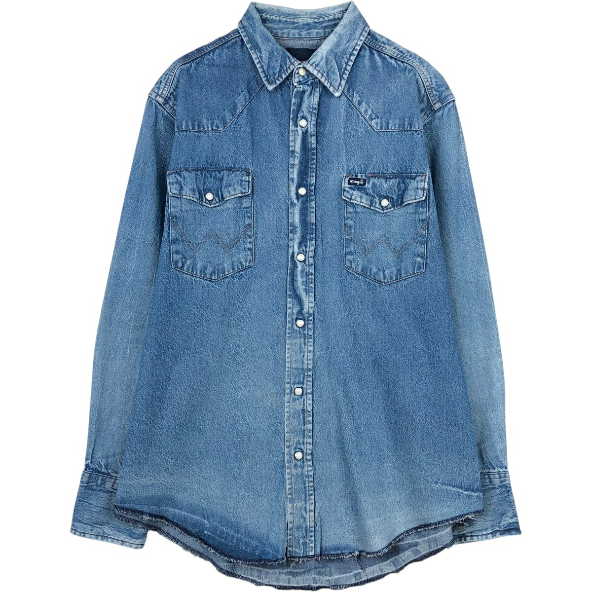 Wrangler/ラングラー 長袖 デニムウエスタンシャツ