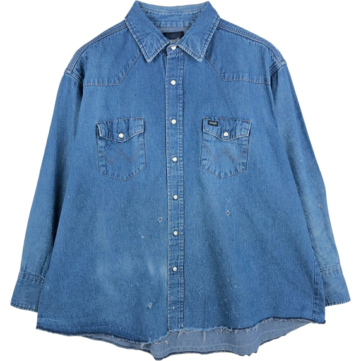 Wrangler/ラングラー 長袖 デニムウエスタンシャツ