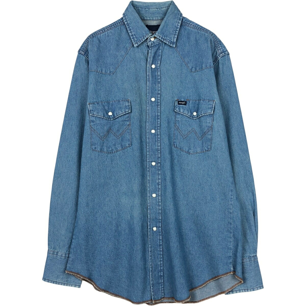 Wrangler/ラングラー 長袖 デニムウエスタンシャツ