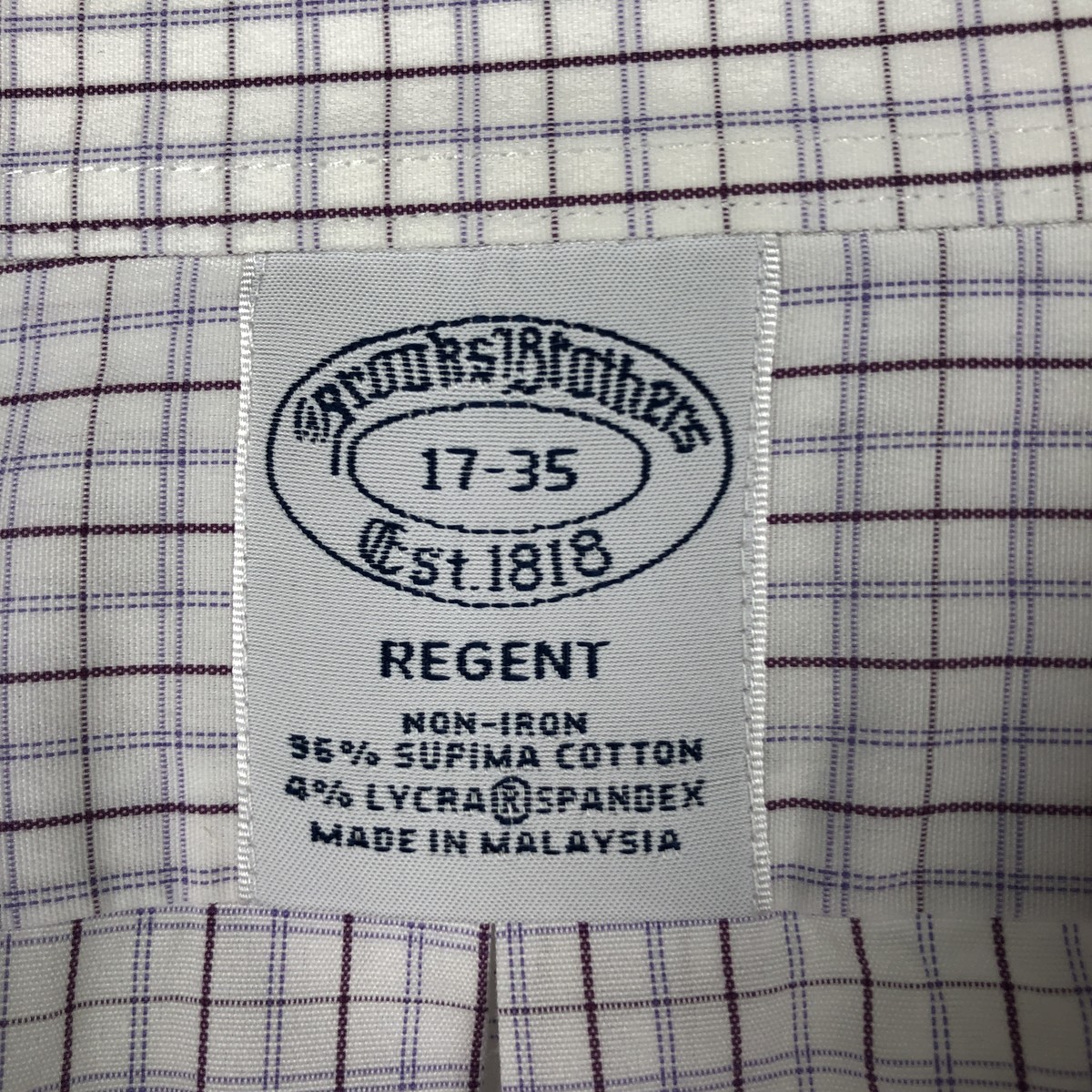 Brooks Brothers/ブルックスブラザーズ  Est.1818 REGENT 長袖 コットンチェックシャツ