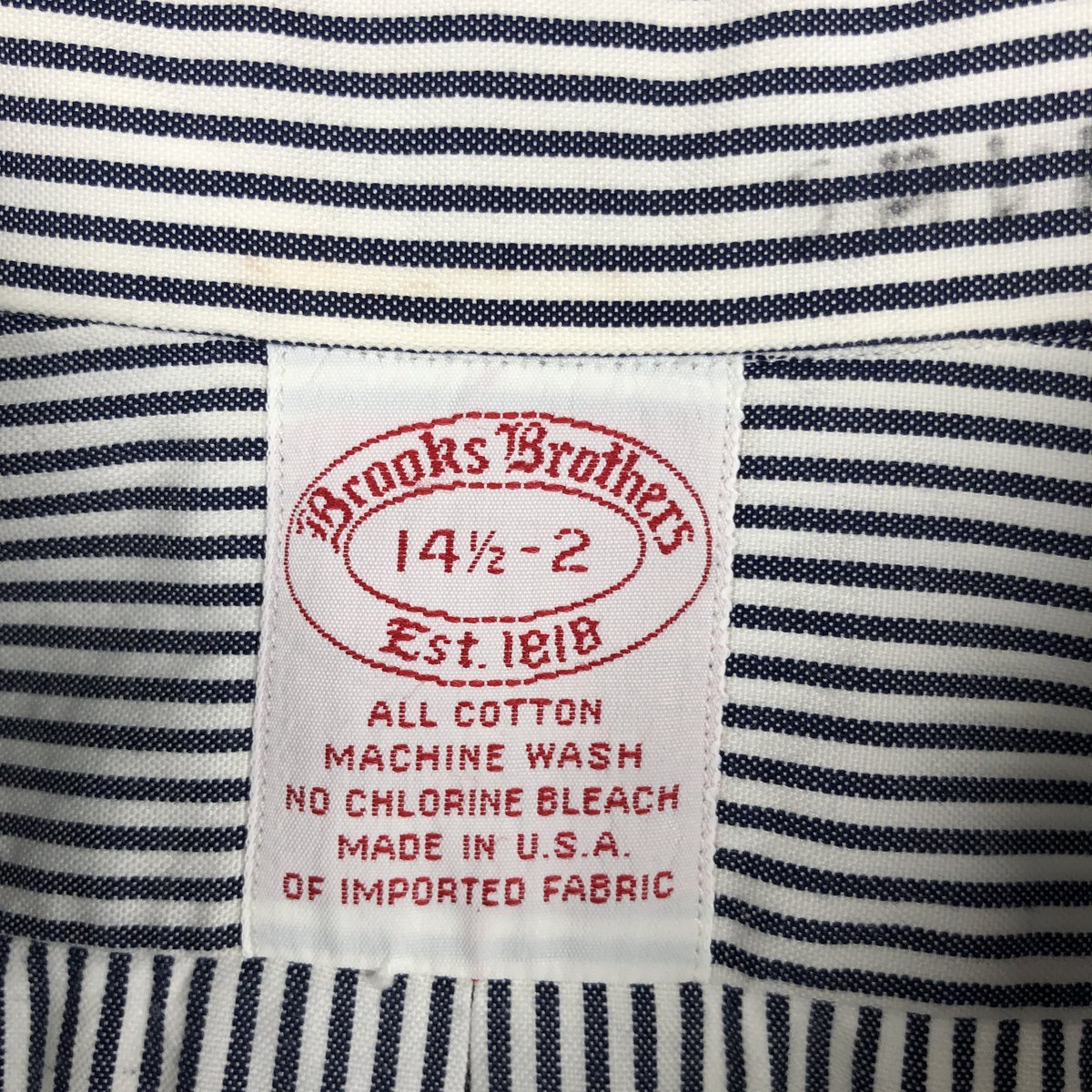 Brooks Brothers/ブルックスブラザーズ Est.1818 長袖 ストライプシャツ