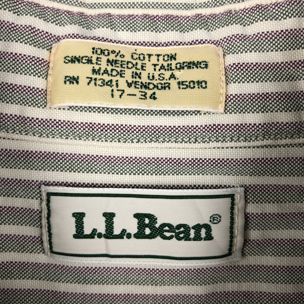L.L.Bean/エルエルビーン 長袖 ボタンダウンストライプシャツ