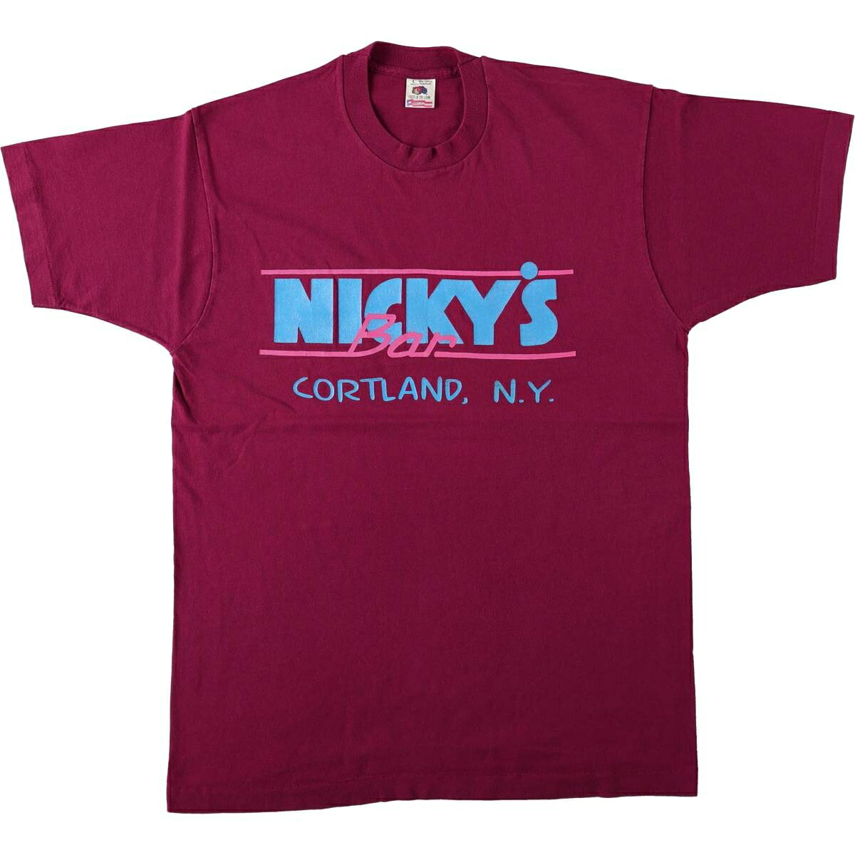 FRUIT OF THE LOOM/フルーツオブザルーム NICKY'S Bar アドバタイジングTシャツ