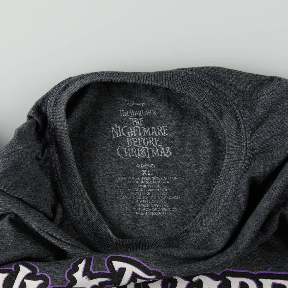 THE NIGHTMARE BEFORE CHRISTMAS ナイトメアー ビフォア クリスマス キャラクタープリントTシャツ