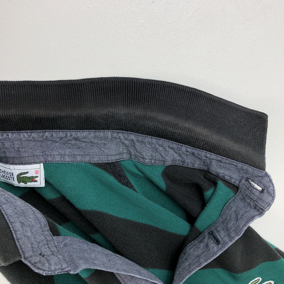 LACOSTE/ラコステ CHEMISE フレンチラコステ 長袖 ボーダー ポロシャツ