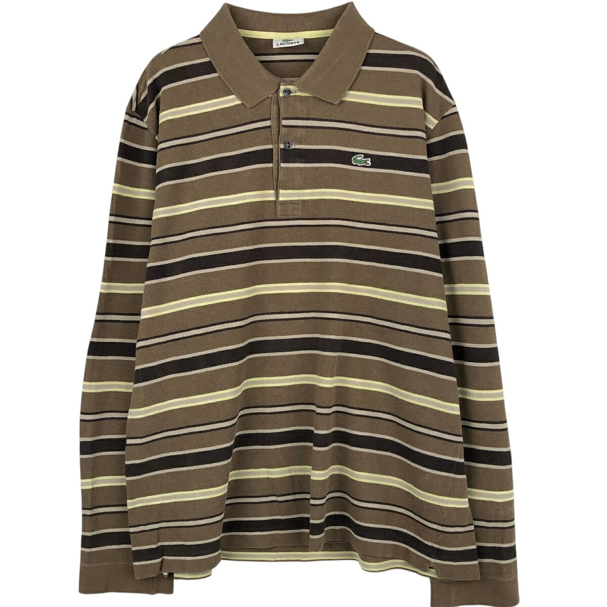 LACOSTE/ラコステ 長袖 ボーダー ポロシャツ