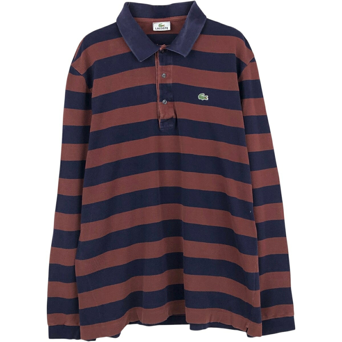 LACOSTE/ラコステ 長袖 ボーダー ポロシャツ