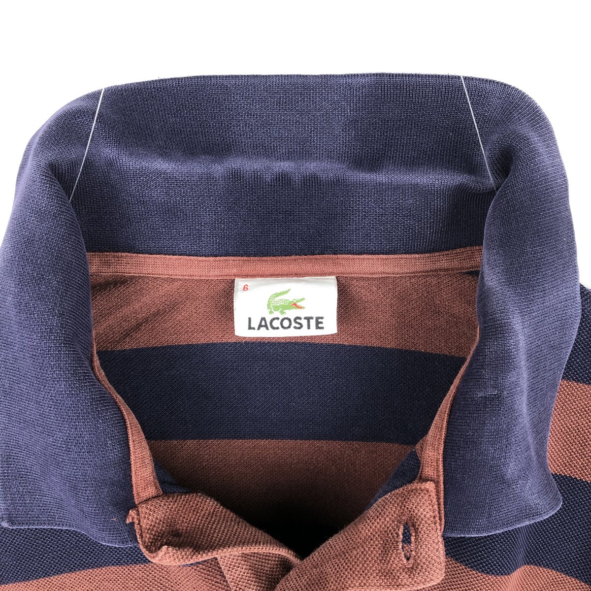 LACOSTE/ラコステ 長袖 ボーダー ポロシャツ