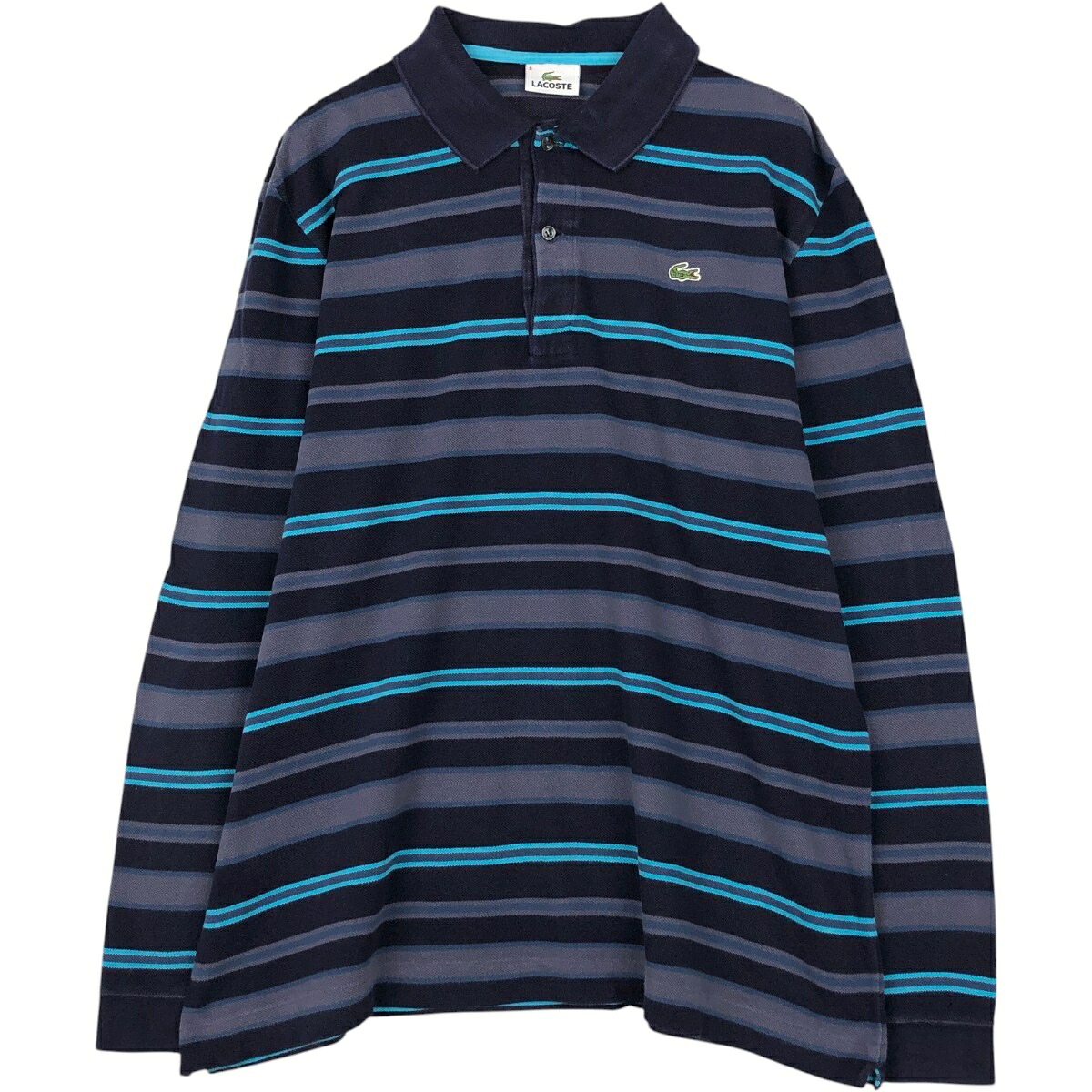 LACOSTE/ラコステ 長袖 ボーダー ポロシャツ