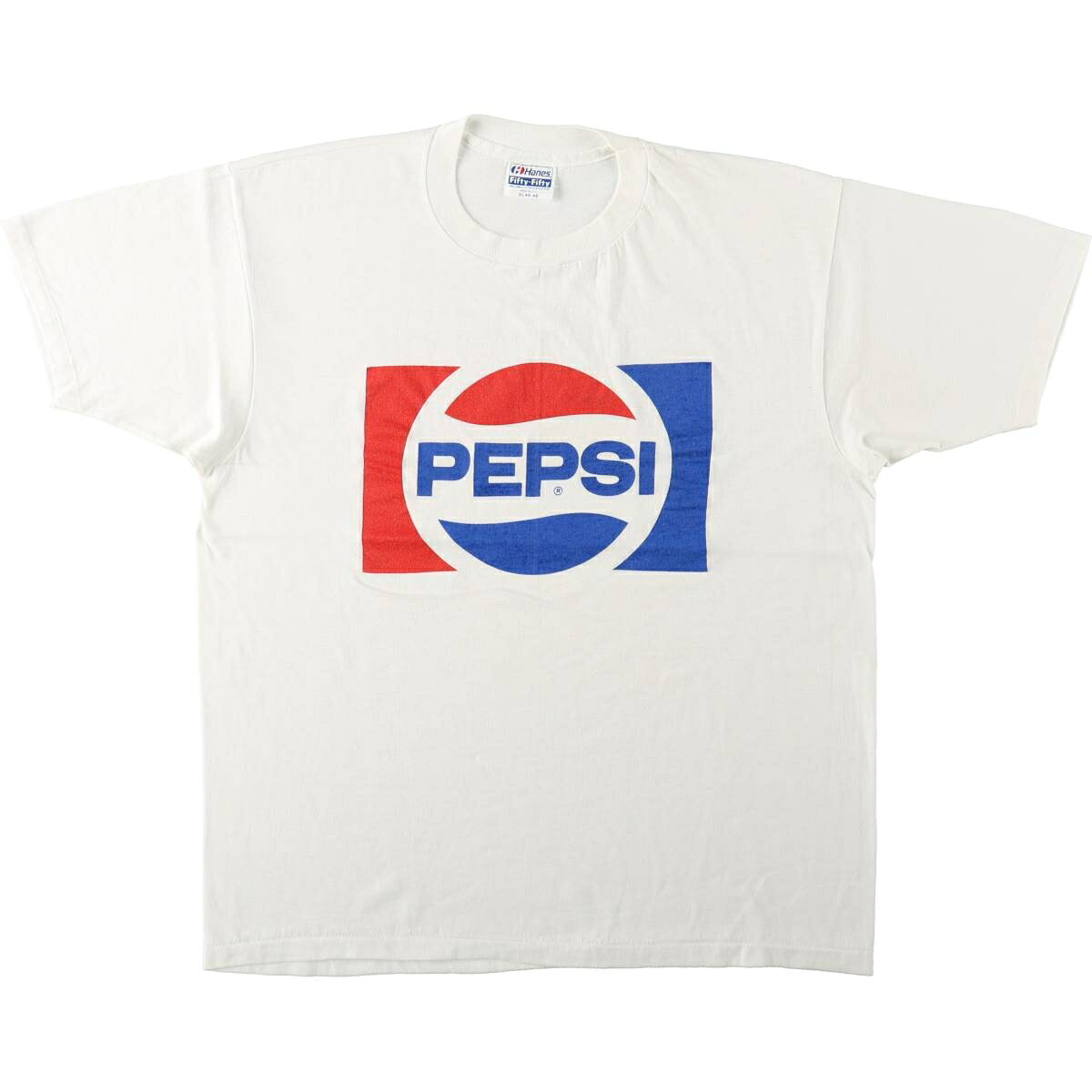 Hanes/ヘインズ Fifty-Fifty 青タグ アドバタイジングTシャツ