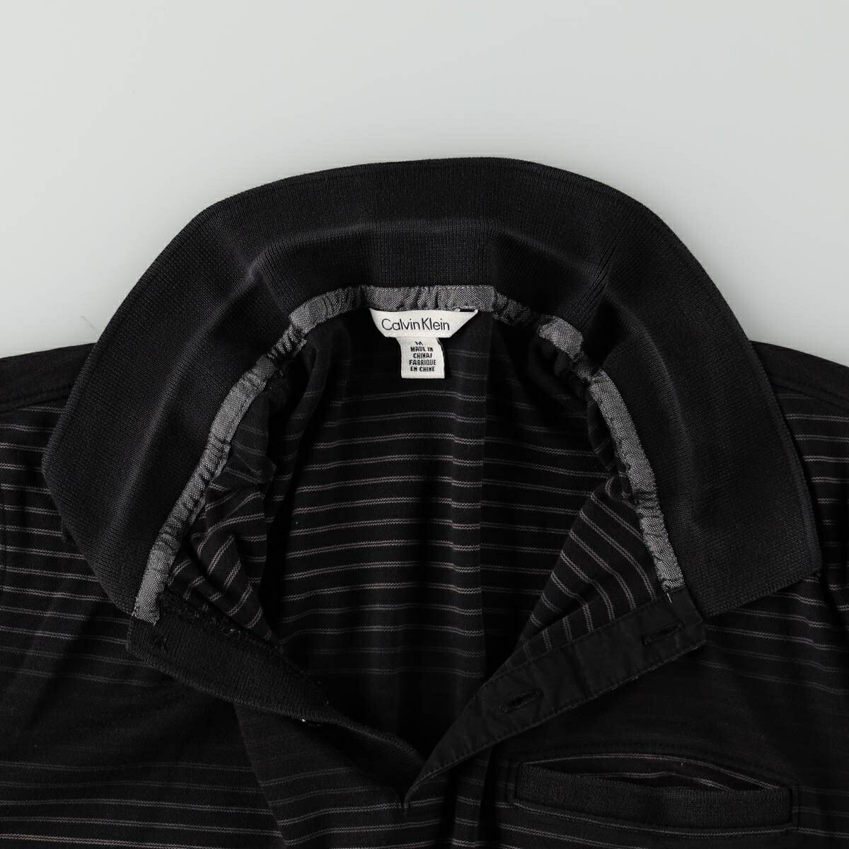 古着 カルバンクライン Calvin klein 半袖 ボーダー ポロシャツ メンズM相当 /eaa667445 【中古】 【261011】