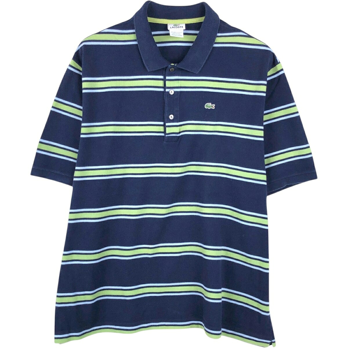 LACOSTE/ラコステ フランス企画 半袖 ボーダー ポロシャツ
