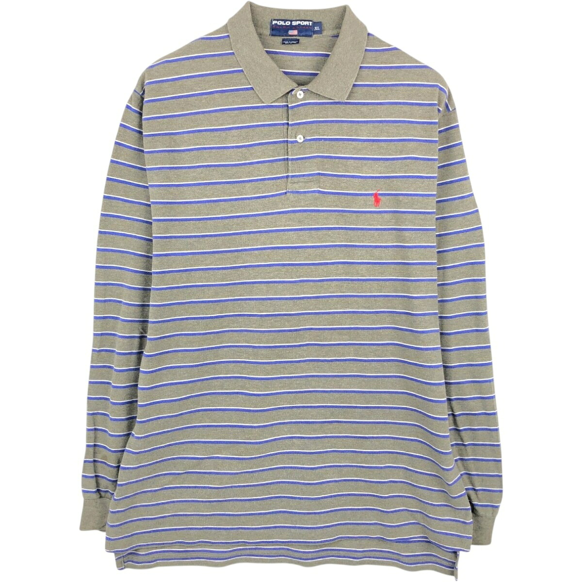 Ralph Lauren/ラルフローレン POLO SPORT ポロスポーツ 長袖 ボーダー ポロシャツ