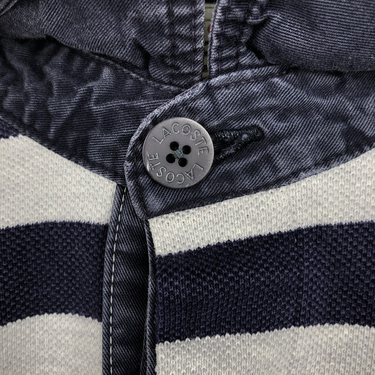 LACOSTE/ラコステ 長袖 ボーダー ポロシャツ