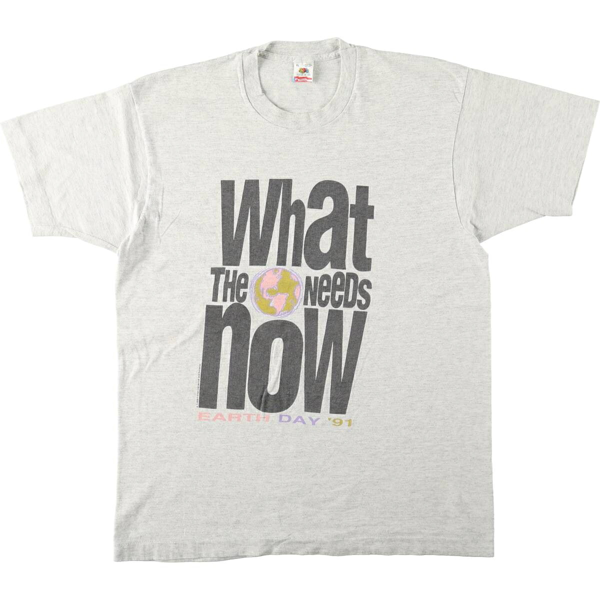 FRUIT OF THE LOOM/フルーツオブザルーム メッセージプリントTシャツ