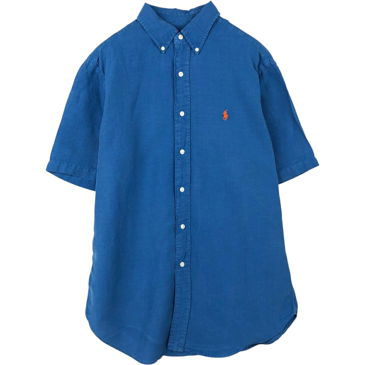 Ralph Lauren/ラルフローレン CLASSIC FIT クラシックフィット 半袖 リネン ボタンダウンシャツ