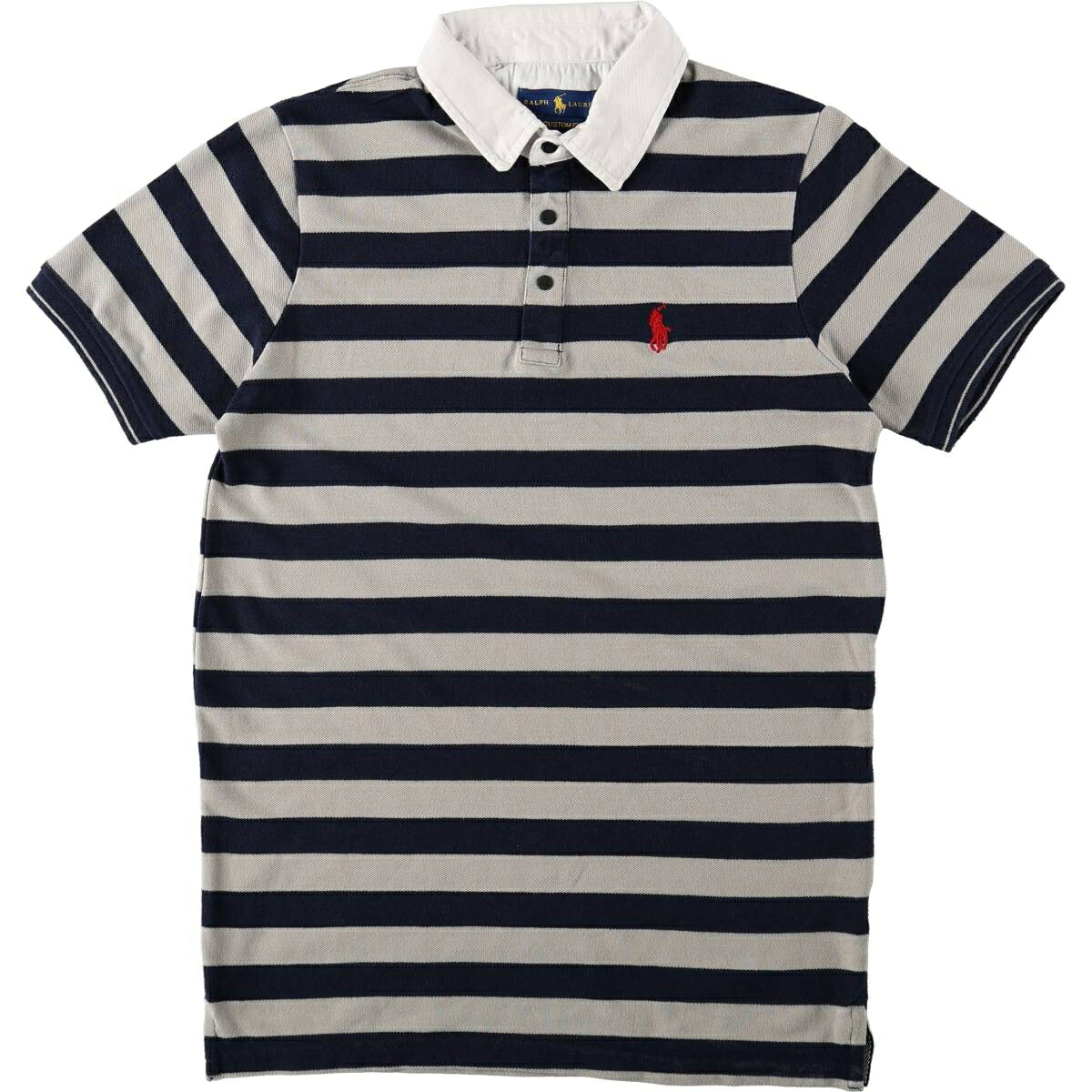 Ralph Lauren/ラルフローレン CUSTOM FIT 半袖 ボーダー ポロシャツ