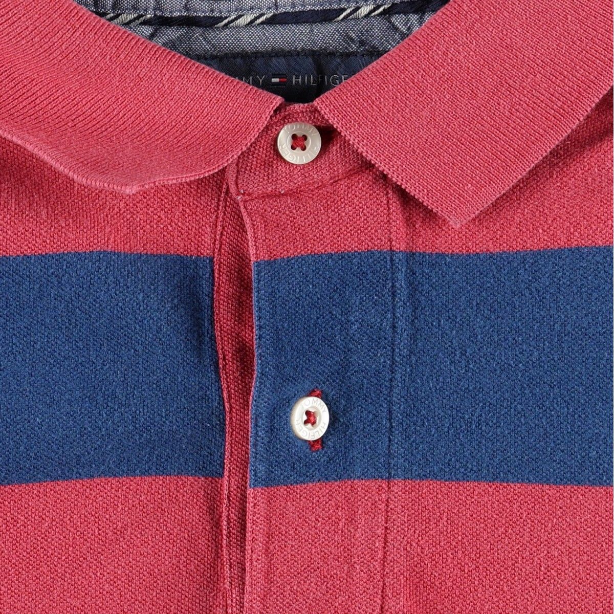 TOMMY HILFIGER/トミーヒルフィガー CUSTOM FIT 半袖 ボーダー ポロシャツ