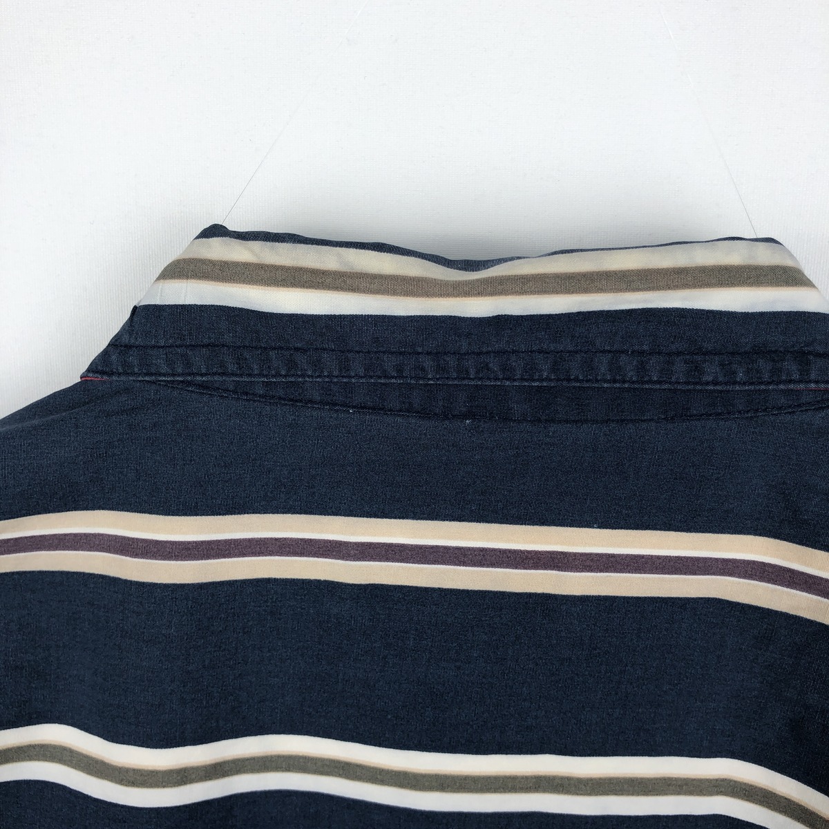 古着 ラルフローレン Ralph Lauren CHAPS チャップス マルチストライプ 半袖 ボタンダウン ストライプシャツ メンズL相当 /eaa668583 【中古】 【260824】