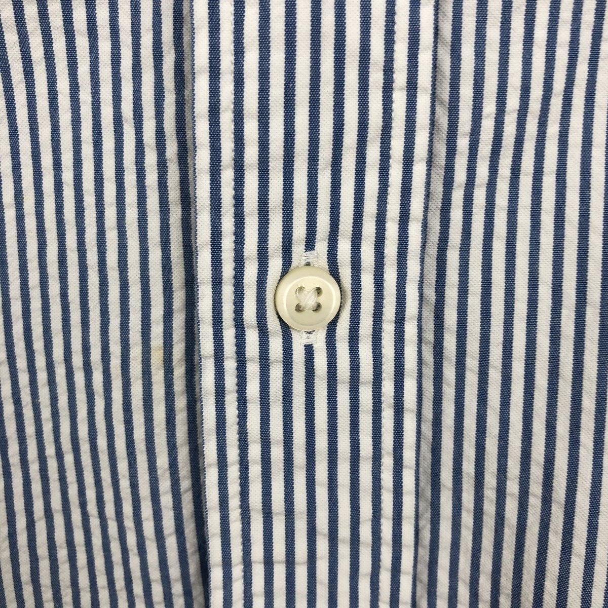 古着 ラルフローレン Ralph Lauren CLASSIC FIT クラシックフィット シアサッカー 半袖 ボタンダウン ストライプシャツ メンズXL相当 /eaa668614 【中古】 【260823】