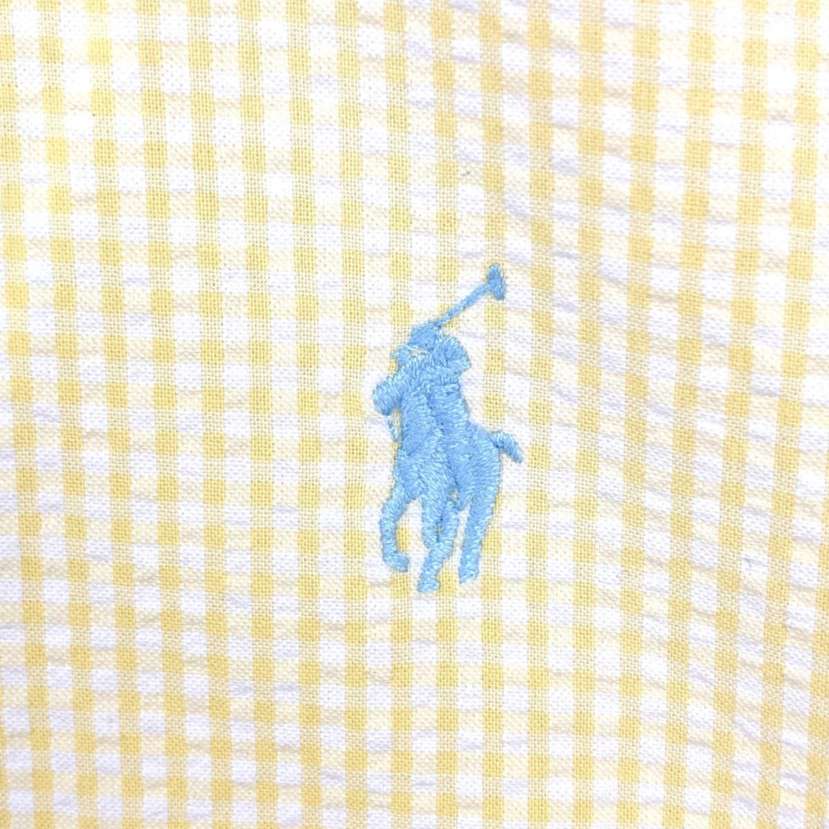 古着 ラルフローレン Ralph Lauren BLAKE ギンガムチェック シアサッカー 半袖 ボタンダウン チェックシャツ メンズL相当 /eaa668616 【中古】 【260824】